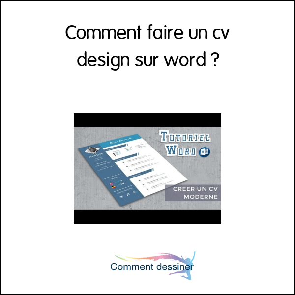 Comment faire un cv design sur word